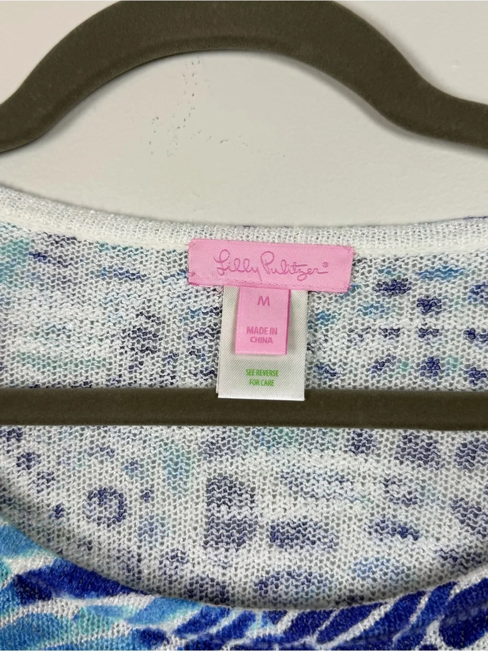 Lilly Pulitzer Ramona Sweater Blue Tang Gang Fish Fringe Tropical Coastal Medium